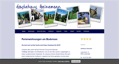 Desktop Screenshot of gaestehaus-heinemann.de